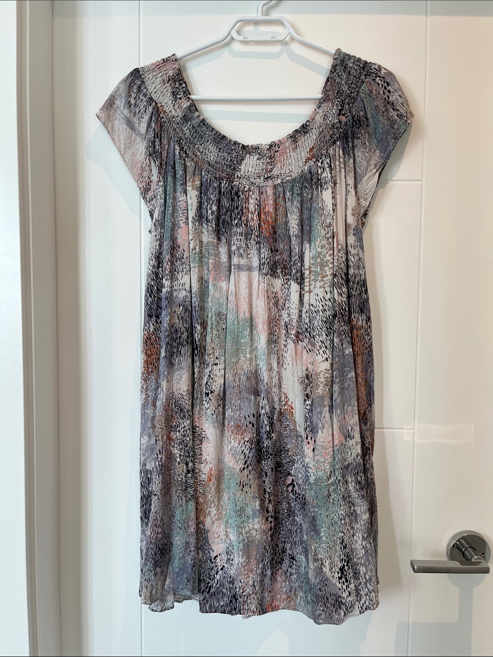 Aritzia Talula Multicolor Abstract Print Midi Dress